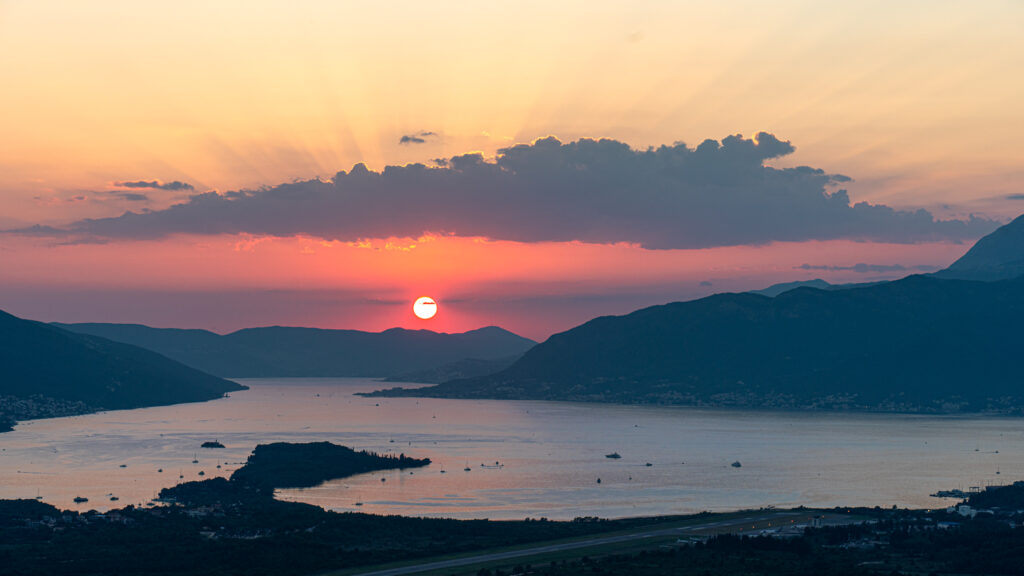 Sunset over Kotor Bay